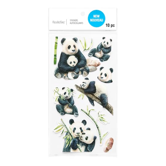 12 Pack: Pandas Dimensional Stickers by Recollections™